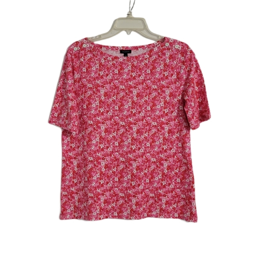 NWT   Talbots   Women's M   Short Sleeve  Tee   Top   Size M  Pink